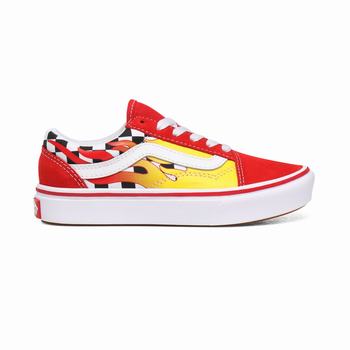 Vans Flame ComfyCush Old Skool - Lasten Tennarit - Punainen